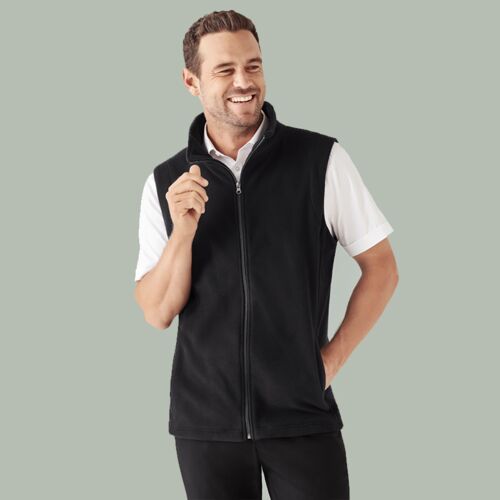 Mens Plain Micro Fleece Vest Thumbnail