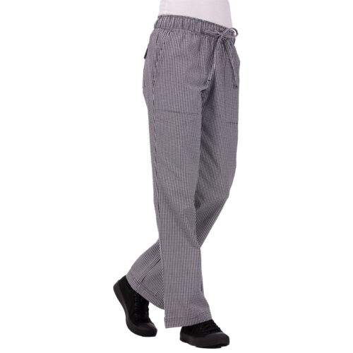Womens Small Check Chef Pants Thumbnail