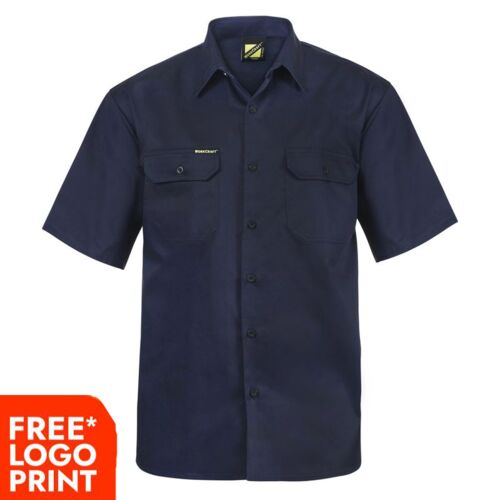 Mens Short Sleeve Cotton Drill Shirt Thumbnail